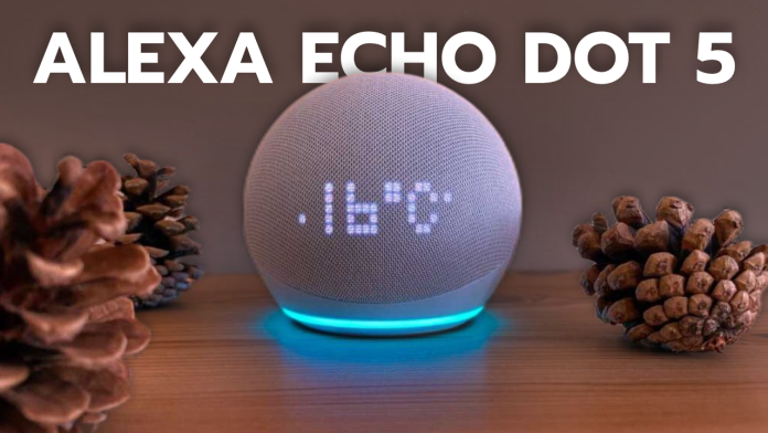 Imagem do Alexa Echo Dot 5 em destaque, destacando suas principais características e benefícios.