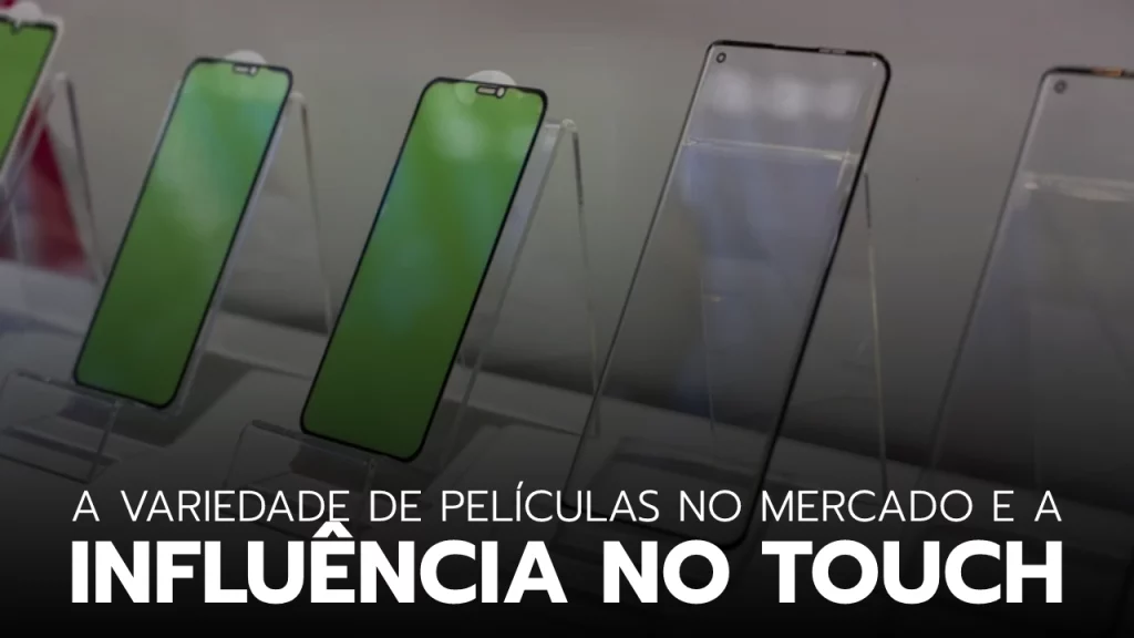 Várias películas protetoras dispostas lado a lado.