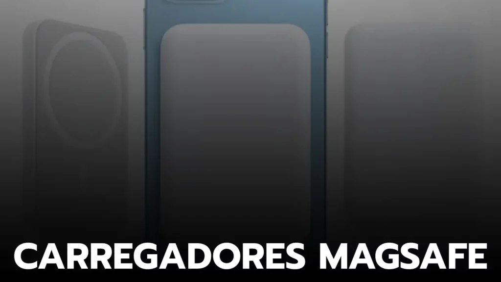 Carregadores MagSafe da Apple, da Baseus e de um terceiro fabricante, em exibição