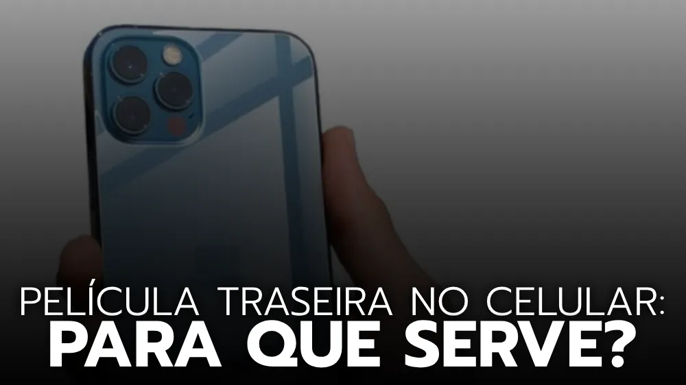 película traseira aplicada em um iphone