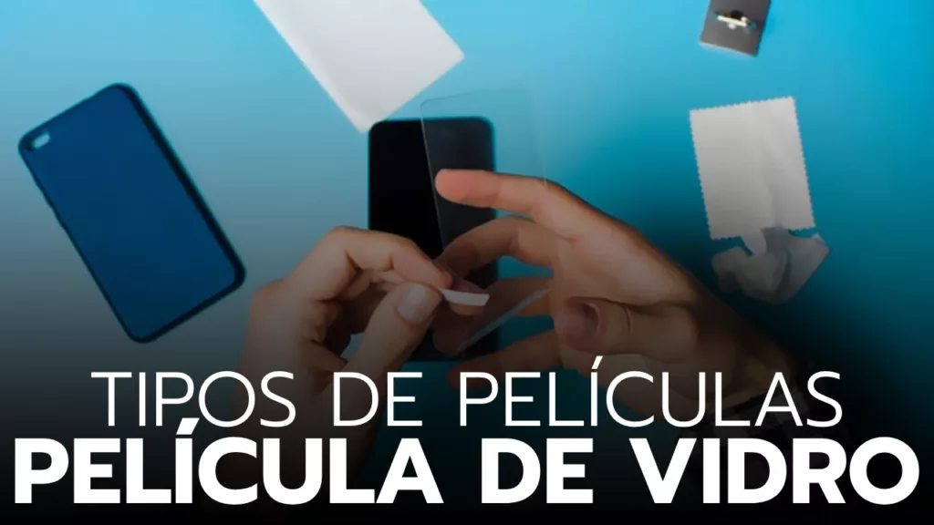 película de vidro sendo aplicada
