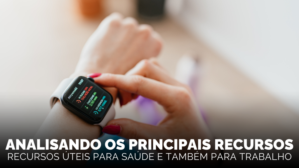 pessoa vendo funções de um apple watch